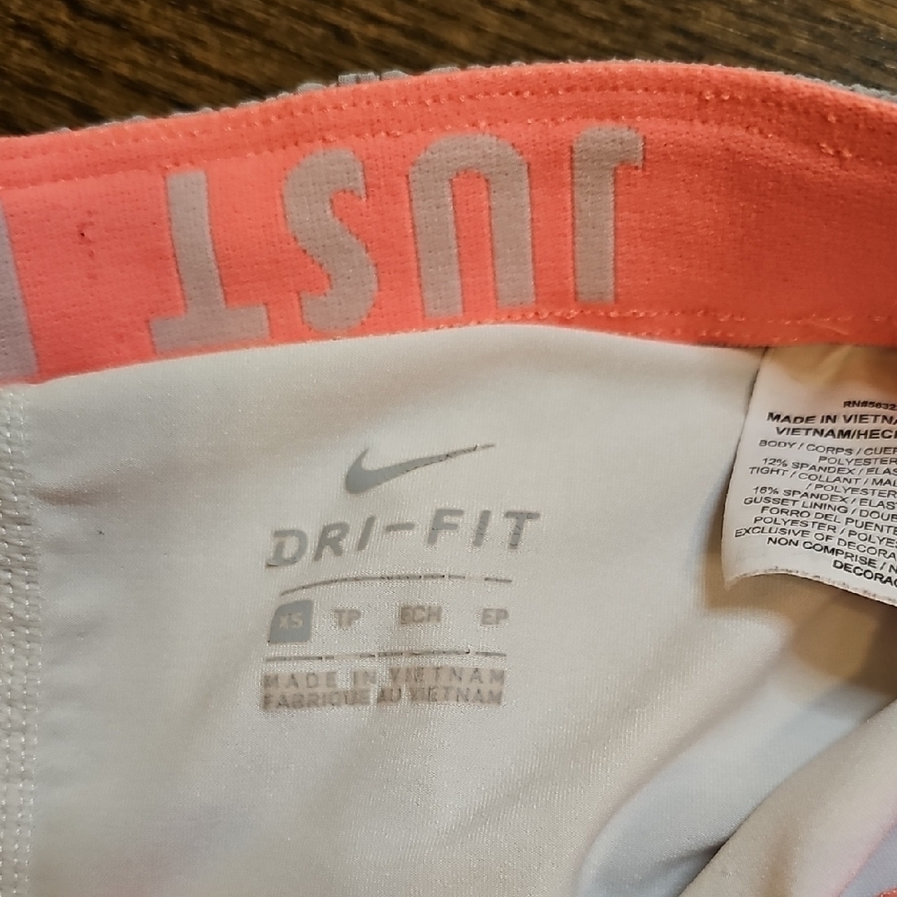 Nike Women's Athletic Shorts in Gray and Orange - Picture 3 of 8